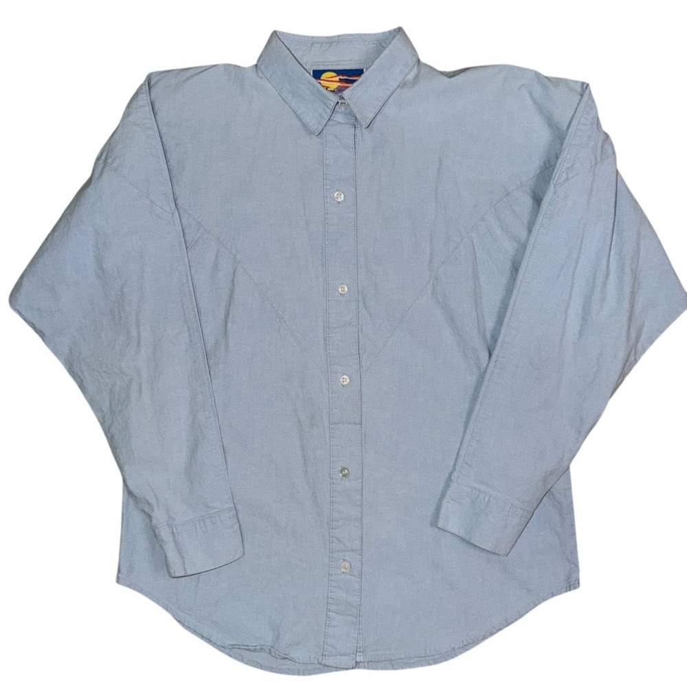 Blue Cricket by the Creek western button-up shirt. Dolan sleeves size M
